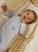 Baby boy baby octopus romper in blue tubic and its cap COLE_B / 22E0NGI1GREC227