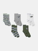 Greyish blue SOCKS SETx5 MIFOTAGE / 25E4PG91LC5205