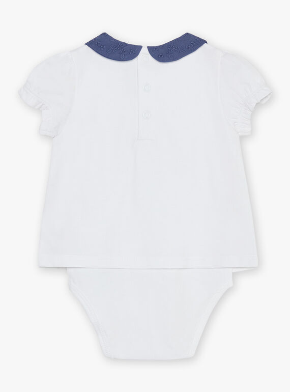 Flower embroidered T-shirt body FANELLY / 23E1BFN1BOD001