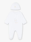 White mixed baby sleep suit ZOCHARLIE_B / 21E0NMY1GRE000