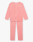 Pink velvet pajamas with doe animation DOUBIETTE / 22H5PF21PYJ303