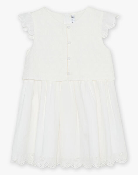 Off white fancy embroidery dress FREBROETTE / 23E2PFI3ROB005