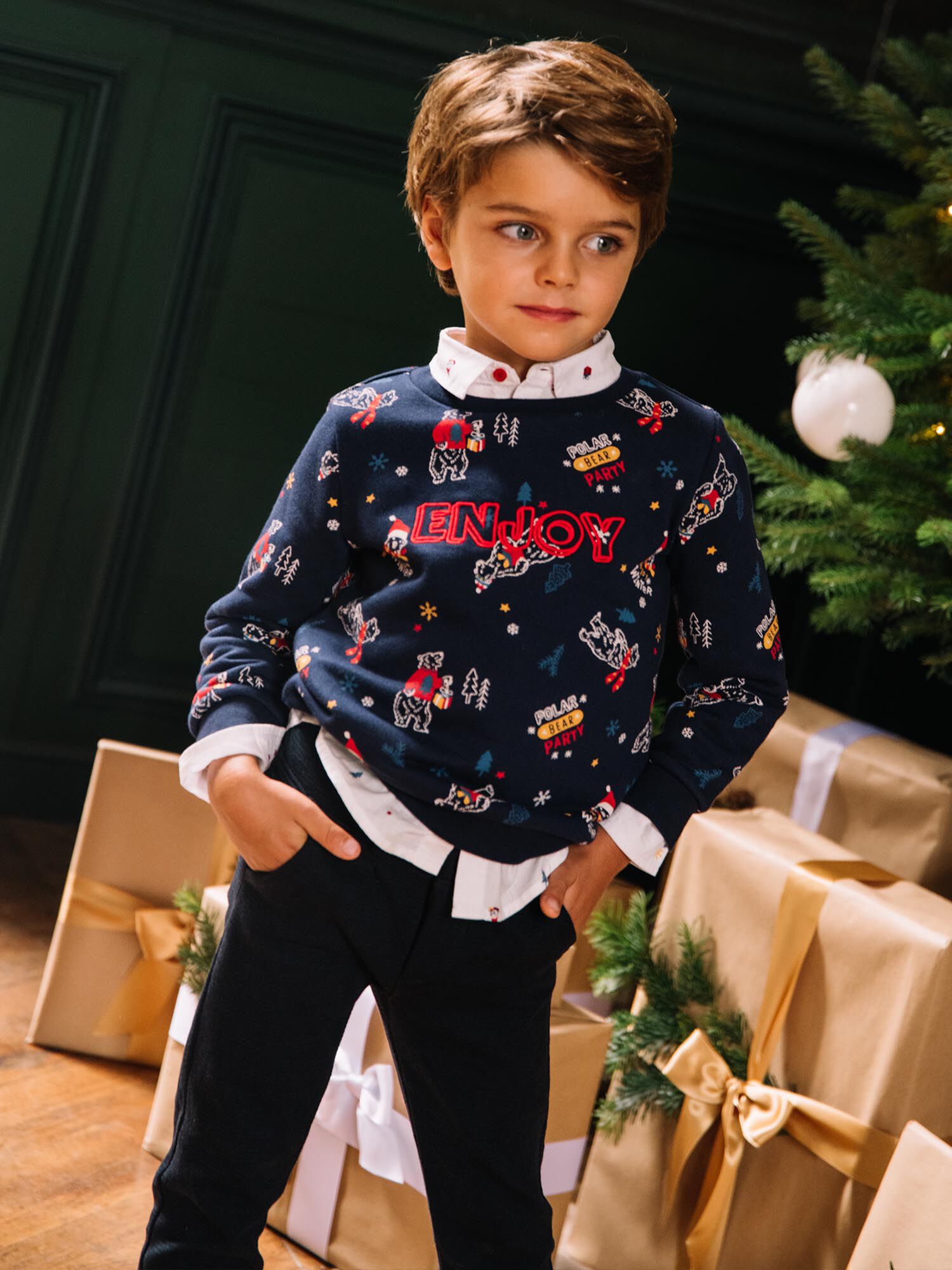 Navy Christmas outfit