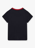 Navy blue T-shirt with child boy rowing poster CEBESTAGE / 22E3PG82TMC070