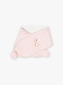 Baby girl light pink scarf with pompons BIPRECIEUSE / 21H4BFD1ECH321