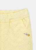 Embroidered yellow trousers KALOUNA / 24E1BFD1PANB104