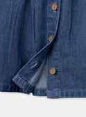 Blue denim blouse with ruffled collar LACARINE / 24H1BFJ1CHEP274