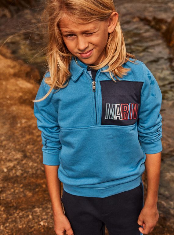 Marine zip neck sweatshirt FOVARAGE / 23E3PGC1SWE201