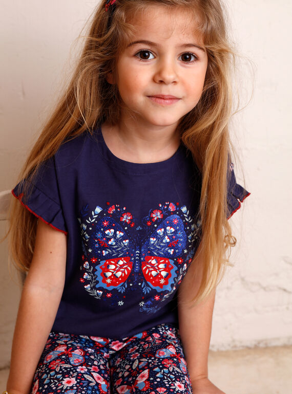 T-shirt short sleeves blue horizon child boy ZOTISETTE / 21E2PFB1TMC216