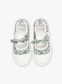 Ecru open sneakers with floral print FABINETTE / 23N10PF42D16001