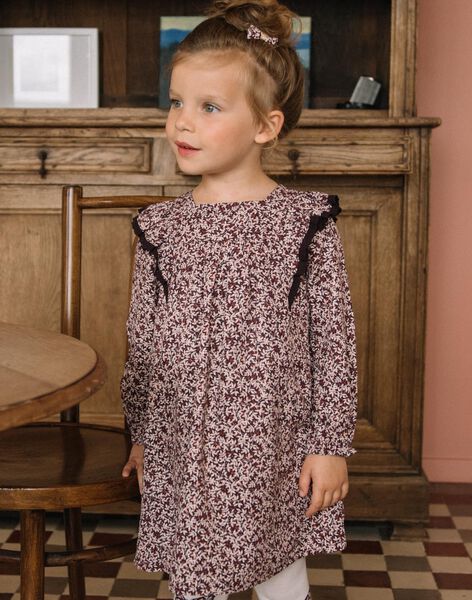 Cassis dress with leaf print DURABLETTE / 22H2PFR1ROB709