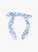 Headband with blue and white floral print DAMATETTE / 22H4PFB1TET001