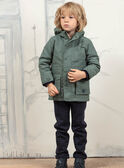 Baby boy khaki green raincoat and detachable down jacket BAPARAGE / 21H3PGC1IMP604