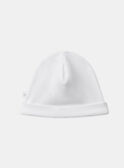 White NEWBORN BEANY MONI / 25E0AM11BNA000