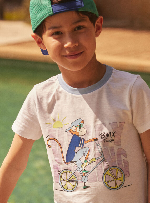 White and blue short-sleeved T-shirt LABAGE / 24H3PGI3TMC000