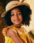 Child girl ribbon hat with flower print COBANETTE / 22E4PF91CHA009