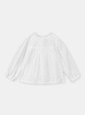 Ecru blouse in broderie anglaise KABLANCHE / 24E1BF31CHE001