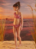Nude 2-piece swimsuit set with floral print KLUINDETTE / 24E4PFG1D4LC204