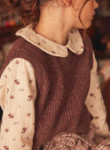 Beige cotton gauze blouse with sleeveless sweater GUCHETTE / 23H2PFH1CHE080