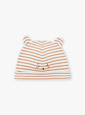 Ecru and hazelnut baby beanie LORANT / 24H0AG11BON001