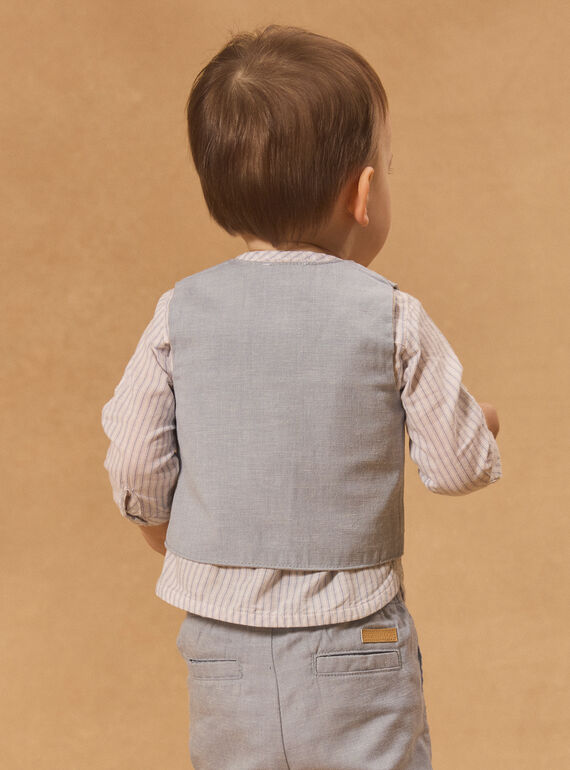 Water blue CARDIGAN WHITHOUT SLEEVES MAEDOUARD / 25E1BGL1CSM213