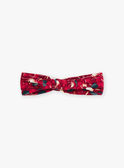 Red velvet headband with floral print GAORORE / 23H4BFQ1BANF506