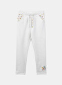 Off-white mottled sports trousers with floral details printed on the pockets KRIPETTE / 24E2PFB2JGBA011
