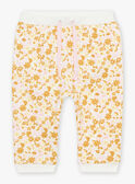 Off white fleece jogging suit with floral print FABRITA / 23E1BF81JGB001