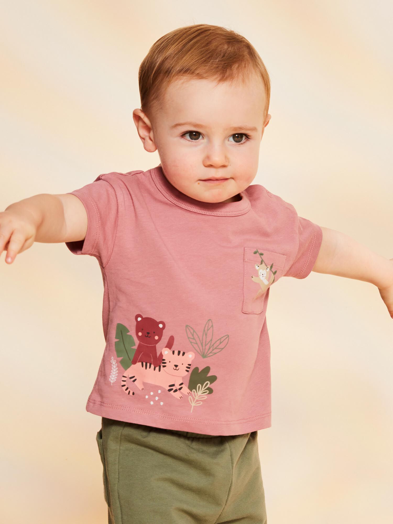 Baby boy pink t shirt discount