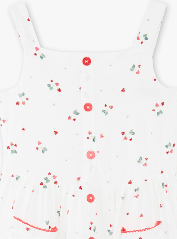 Strawberry print ecru dress ZOLOMETTE / 21E2PFJ1CHS001
