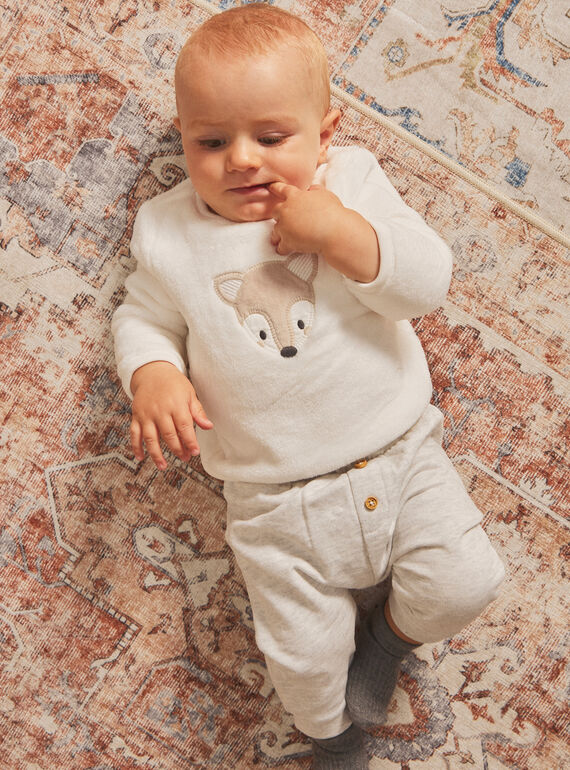 Light gray top, pajama bottoms and socks GODSON / 23H0CGL2ENSJ920