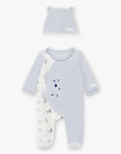 White and light blue neckerchief and hat birth boy BORANE B / 21H0NG41GRE219