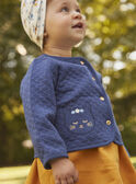 Navy blue cardigan in tubique GAELODIE / 23H1BF92CAR070