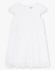 Child girl ecru dress with lace details COUDRETTE / 22E2PFH5ROB001