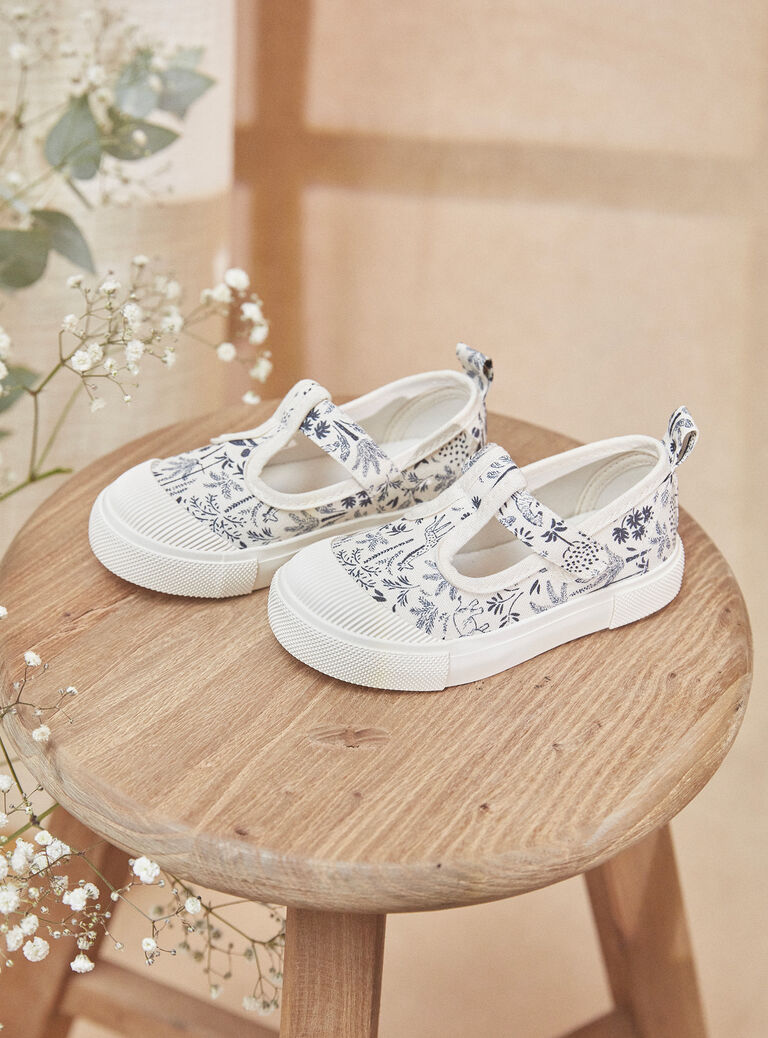Savannah print canvas tennis shoes Savannah print canvas tennis shoes KIBASKET / 24N10BG31D16632
