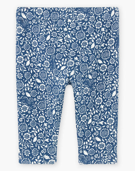 Baby girl's petrol blue floral print legging BAKIM / 21H4BFL1CAL715