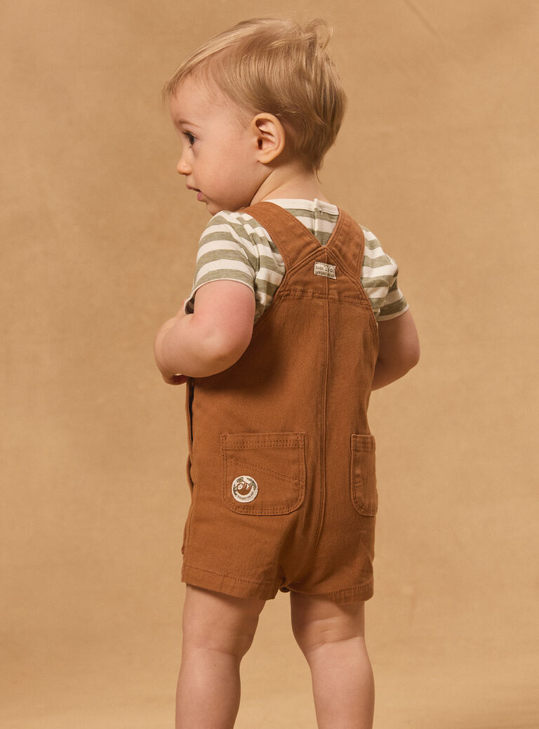 Brown SHORT DUNGAREES Brown SHORT DUNGAREES MAOMAR / 25E1BGO1SAC802