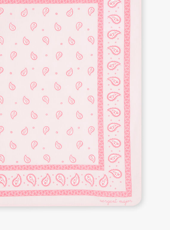 Pink poplin bandana child girl CRABAETTE / 22E4PFN1ECHD315