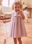 Parma violet pleated tulle dress KAFARAH / 24E1BFL3ROB320