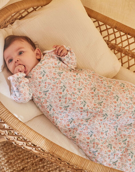 Baby sleeping bag with floral print for girls COCO / 22E0AFC1TUR000