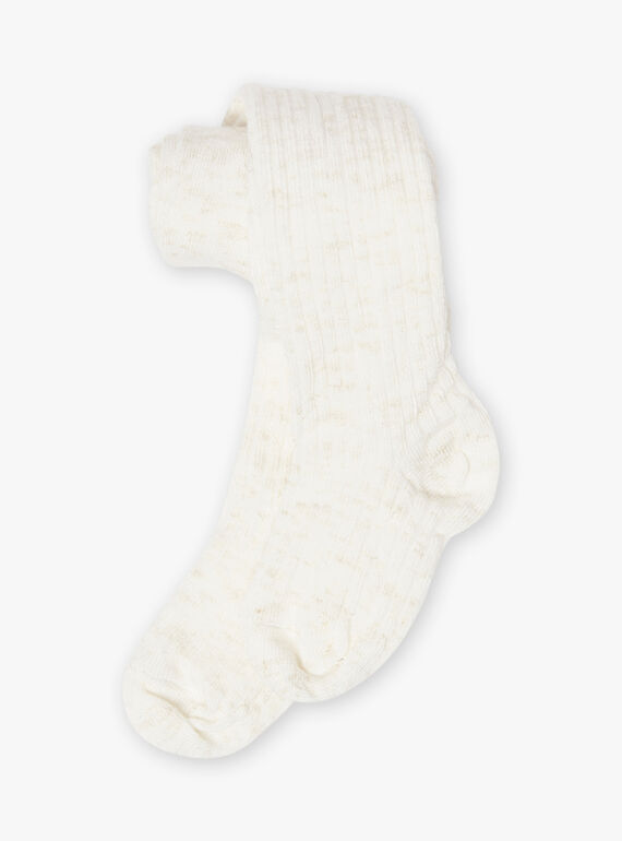 Baby girl plain ecru tights BAENORA / 21H4BF51COL001