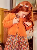 Orange chenille knit cardigan DOCARDETTE / 22H2PFF1CAR405