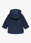 Midnight blue canvas hooded coat GICLEMENT / 23H1BG51MAN705