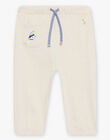 Neojog pants in light mottled beige fleece DABAUREL / 22H1BG51PANA011