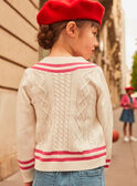 Ecru cable-knit sweater GOSSIPETTE / 23H2PFD1PUL001