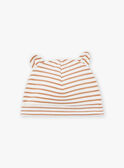 Ecru and hazelnut baby beanie LORANT / 24H0AG11BON001