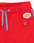 Red Bermuda shorts in cotton dobby ZAFLAGE / 21E3PGI1BER502