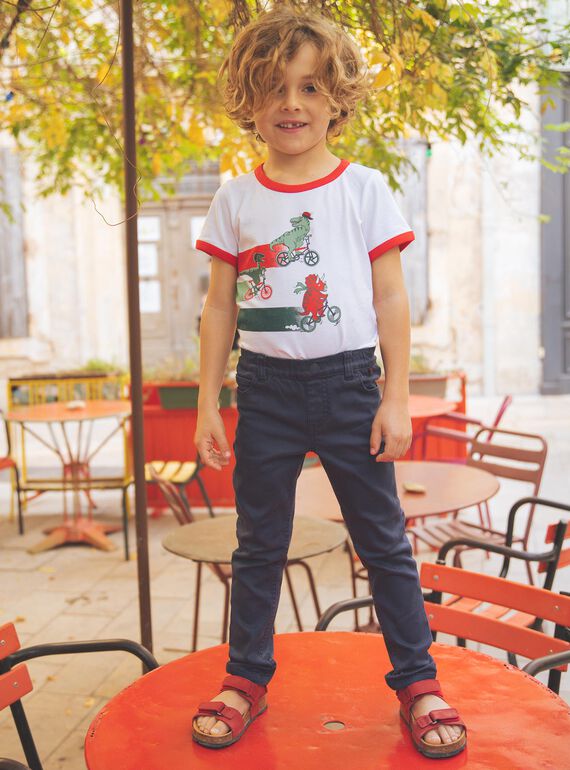 T-shirt with dinosaurs on bikes FEMIAGE / 23E3PGB1TMC001