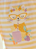 Yellow and white jersey tank top and shorts FRUBETTE / 23E2PFU3ENS001
