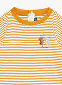 Ecru long-sleeved striped T-shirt GAFREDO / 23H1BG91TML001
